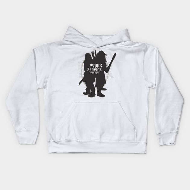 At Your Service Kids Hoodie by aviaa